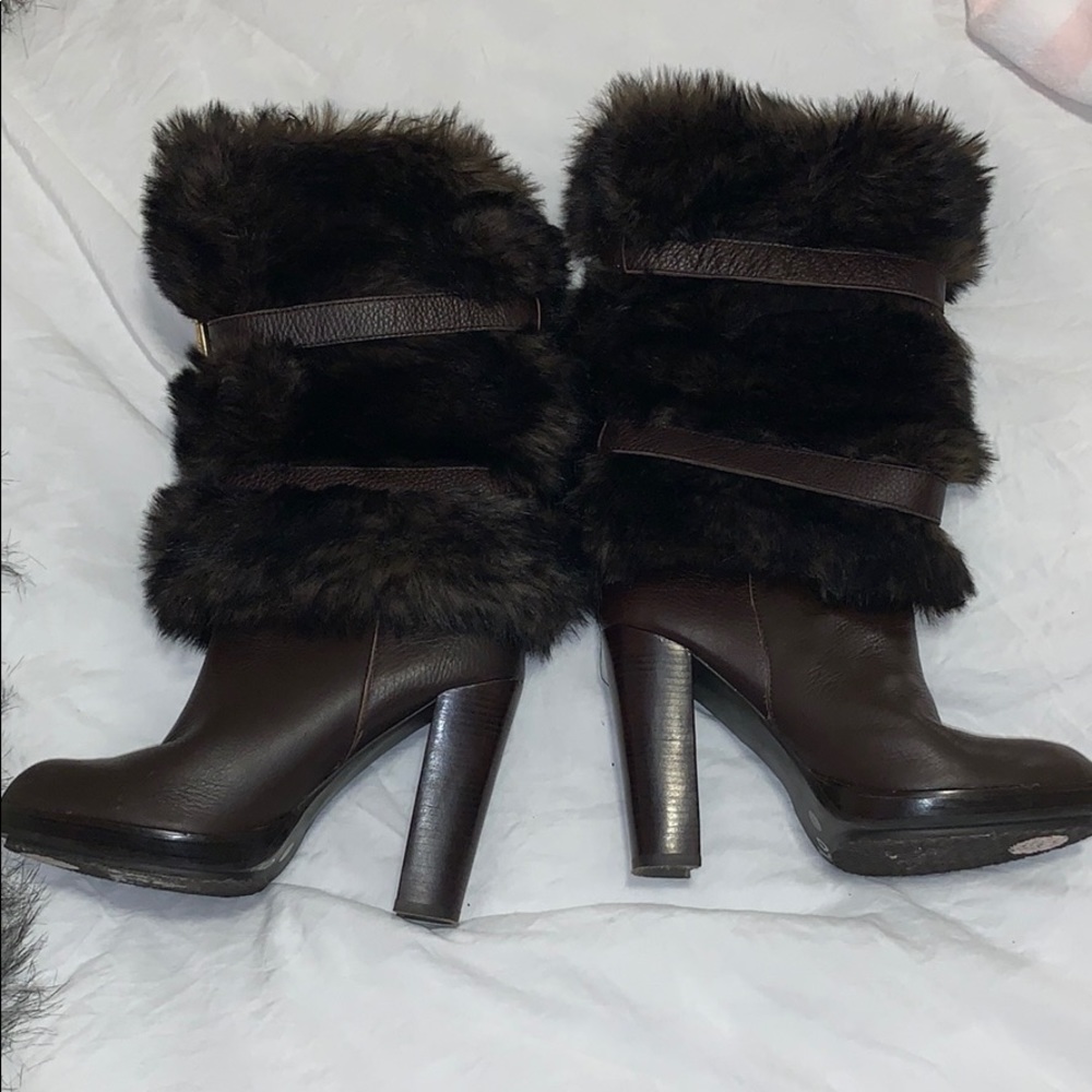 Size 6.5 (US) Micheal Kors Faux Fur Heeled Boots - Picture 4 of 4